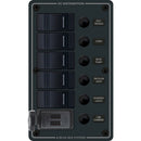Blue Sea 8521 - 5 Position Contura Switch Panel w/Dual USB Chargers - 12/24V DC - Black [8521]-Angler's World