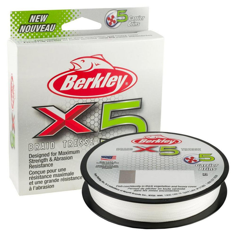 Berkley x5 Braid - 10/4 - 328yds - Crystal [1486790]-Angler's World