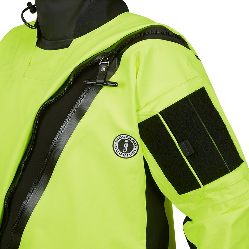 Mustang Sentinel Series Water Rescue Dry Suit - Fluorescent Yellow Green-Black - Medium Regular [MSD62403-251-MR-101]-Angler's World