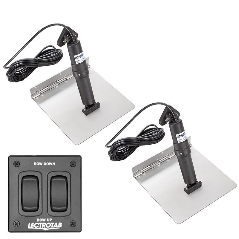 Lectrotab XKA Stainless Steel Trim Tab Kit w/Rocker Switch - 9 x 18 [XKAF9X18]-Angler's World