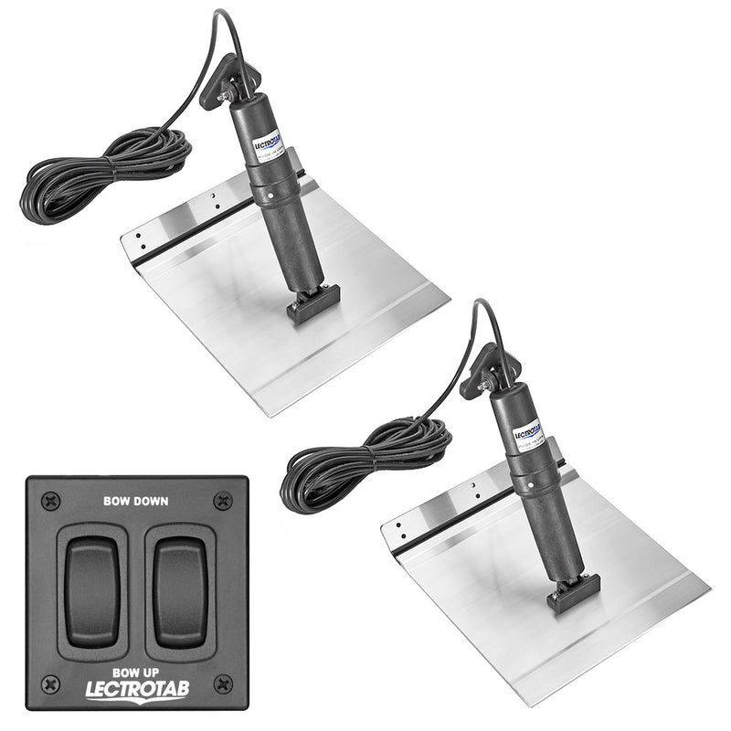 Lectrotab XKA Aluminum Alloy Trim Tab Kit w/Rocker Switch - 12 x 9 [XKAF12X9A]-Angler's World