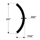 TACO Hollow Back 304 Stainless Steel Rub Rail Insert 3/4" x 6 [S11-4511P6-1]-Angler's World