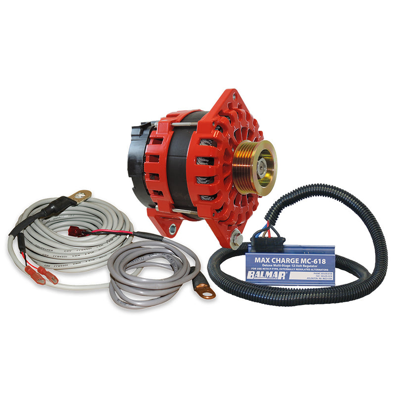 Balmar Alternator 250 AMP Kit 12V 3.15" Dual Foot Saddle K6 Pulley Regulator Temp Sensor [XT-CR-250-K6-KIT]-Angler's World