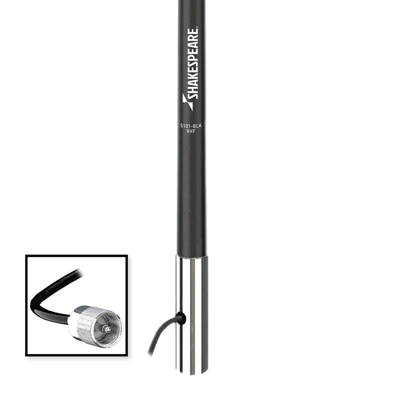 Shakespeare VHF 8 5101 Black Antenna Classic w/15 RG-58 Cable [5101-BLK]-Angler's World