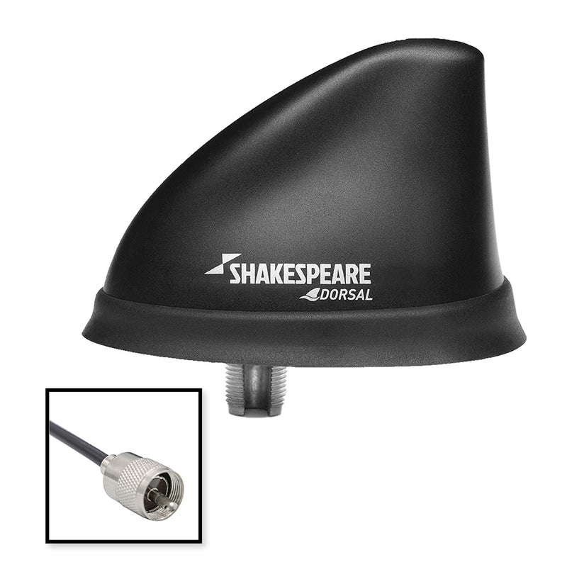 Shakespeare Dorsal Antenna Black Low Profile 26 RGB Cable w/PL-259 [5912-DS-VHF]-Angler's World