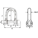 Wichard Not Self-Locking D Shackle - 14mm Diameter - 9/16" [01207]-Angler's World