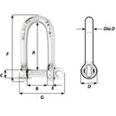 Wichard Self-Locking Long D Shackle - 10mm Diameter - 13/32" [01215]-Angler's World