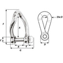 Wichard Self-Locking Twisted Shackle - 10mm Diameter - 13/32" [01225]-Angler's World