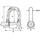 Wichard Self-Locking Allen Head Pin D Shackle - 12mm Diameter - 15/32" [01306]-Angler's World