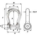 Wichard Self-Locking Allen Head Pin Bow Shackle - 10mm Diameter - 13/32" [01345]-Angler's World