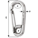 Wichard Symmetric Carbin Hook - 120mm Length - 15/32" [02317]-Angler's World