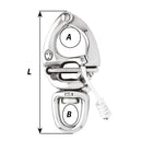 Wichard HR Quick Release Snap Shackle With Swivel Eye -110mm Length- 4-21/64" [02676]-Angler's World