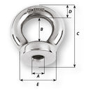 Wichard 6mm Eye Nut - 1/2" Diameter [06333]-Angler's World