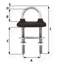 Wichard Black Watertight U-Bolt - 10mm Diameter - 25/64" - 110mm Length - 4-21/64" [65451]-Angler's World