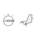 Tecnoseal Zinc Yamaha Trim Tab Anode f/200 - 300 HP Motors [01145]-Angler's World