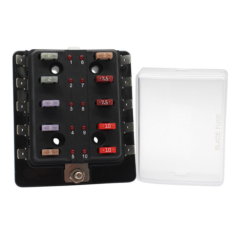 Cole Hersee Standard 10 MINI Series Fuse Block w/LED Indicators [880026-BP]-Angler's World