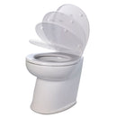 Jabsco Deluxe Flush 14" Angled Back 12V Raw Water Electric Marine Toilet w/Remote Rinse Pump Soft Close Lid [58260-3012]-Angler's World