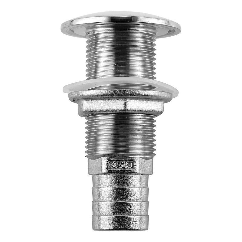 Attwood Stainless Steel Thru-Hull Standard Straight Barbed - 1" Inner Diameter [66548-3]-Angler's World
