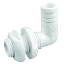 Attwood White Plastic 90 Degree Thru-Hull Connector - 3/4" Inner Diameter [3877-3]-Angler's World
