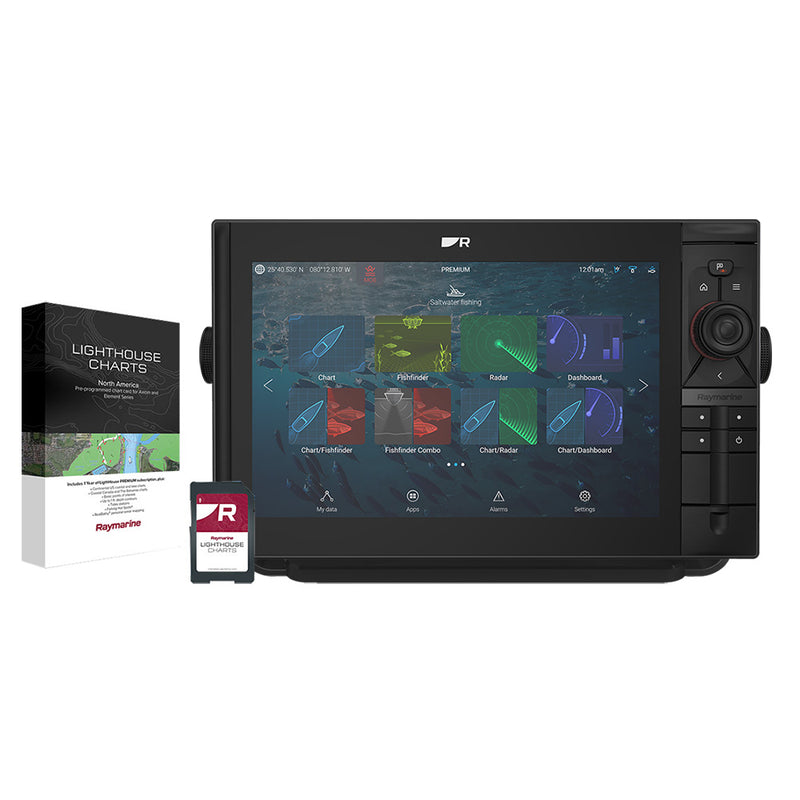 Raymarine Axiom 2 Pro 12 RVM Chartplotter/Fishfinder - Lighthouse North America Chart - No Transducer [E70656-00-102]-Angler's World