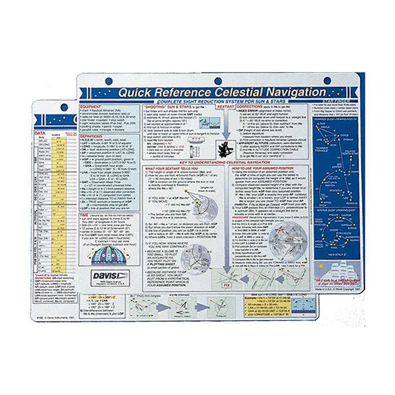 Davis Quick Reference Celestial Navigation Card [132]-Angler's World