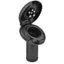 Attwood Deck Fill f/Carbon Canister System - Angled Body Scalloped Black Plastic Cap [99DFCCAB1S]-Angler's World