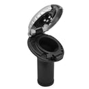 Attwood Deck Fill f/Carbon Canister System - Angled Body Scalloped Chrome Cap [99DFCCAZ1S]-Angler's World