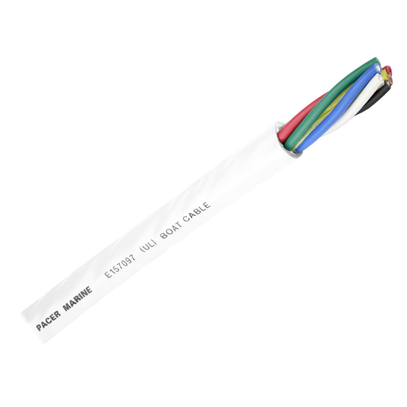 Pacer Round 6 Conductor Cable - 250 - 16/6 AWG - Black, Brown, Red, Green, Blue White [WR16/6-250]-Angler's World