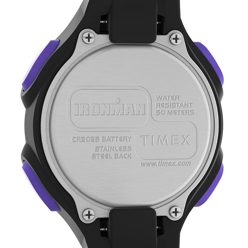 Timex Ironman Womens Essentials 30 - Black Case - Purple Button [TW5M55200]-Angler's World