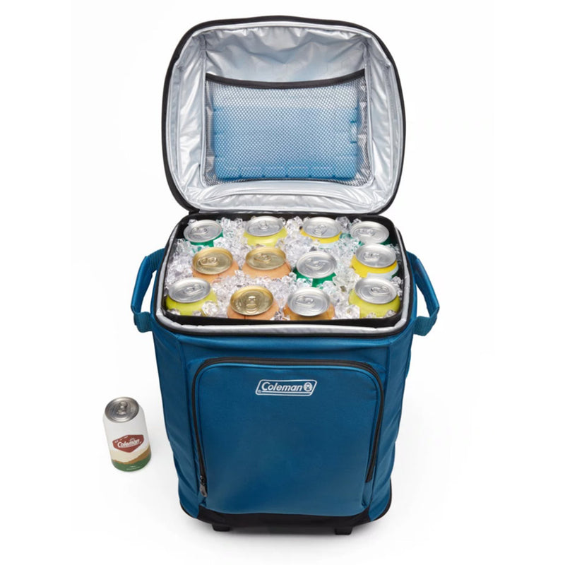 Coleman CHILLER 42-Can Soft-Sided Portable Cooler w/Wheels - Deep Ocean [2158120]-Angler's World